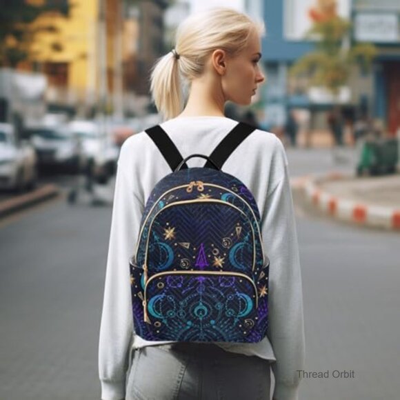 Small Quilted Polyester Backpack with Anti-Theft Pocket for Women Travel main image 5